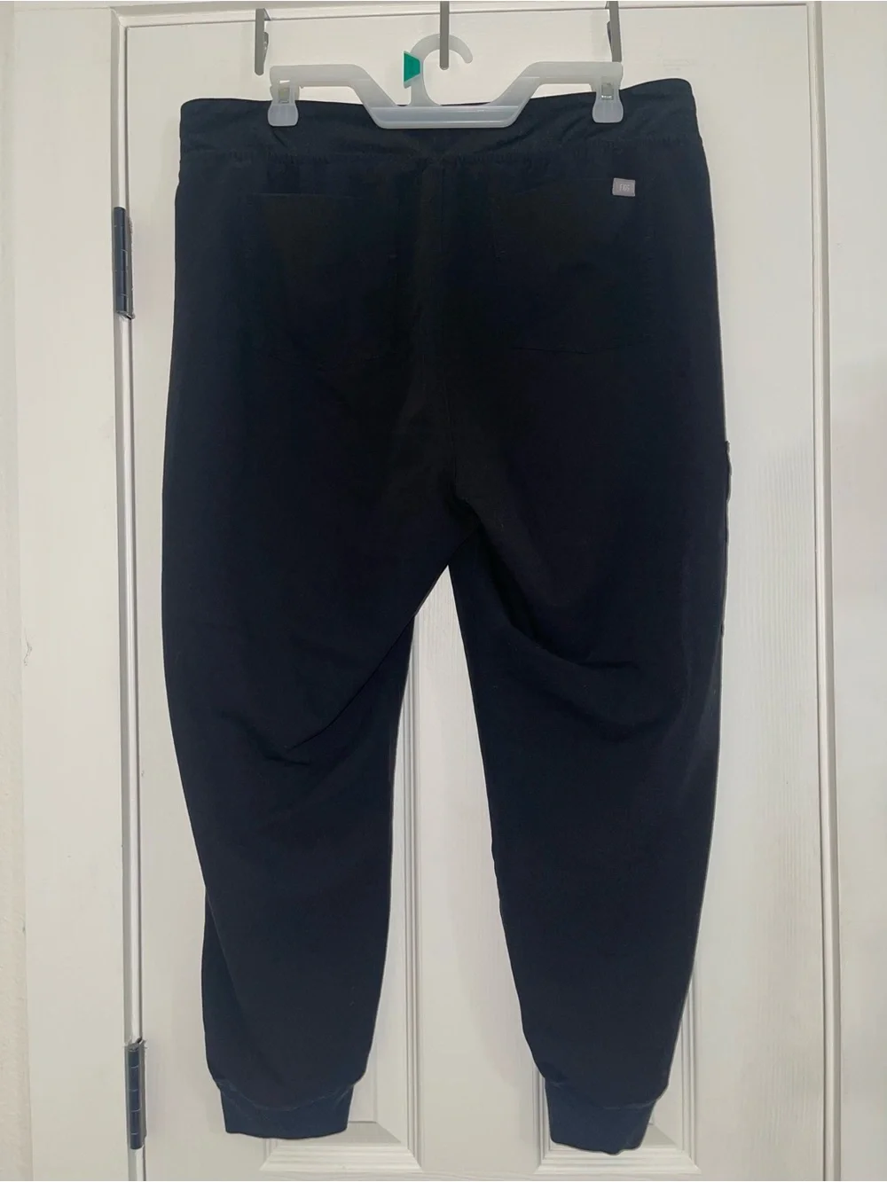 FIGS Black Jogger Pants with Gray Drawstring